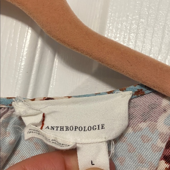 Anthropologie offset Burgundy and Teal Floral Jumpsuit - Picture 4 of 9